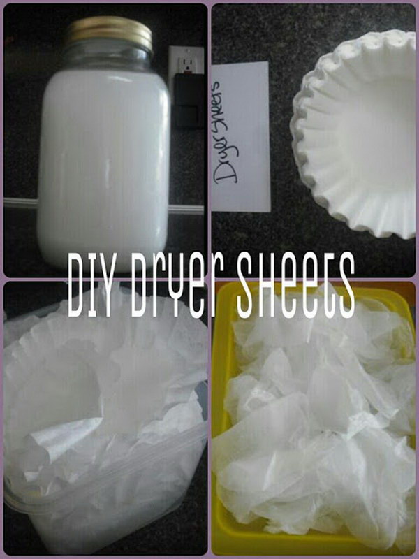 DIY Dryer Sheets Using Coffee Filters. 