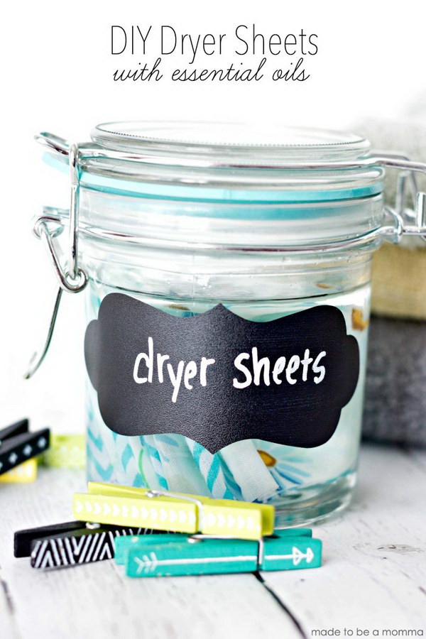 DIY Dryer Sheets with Essential Oils. 