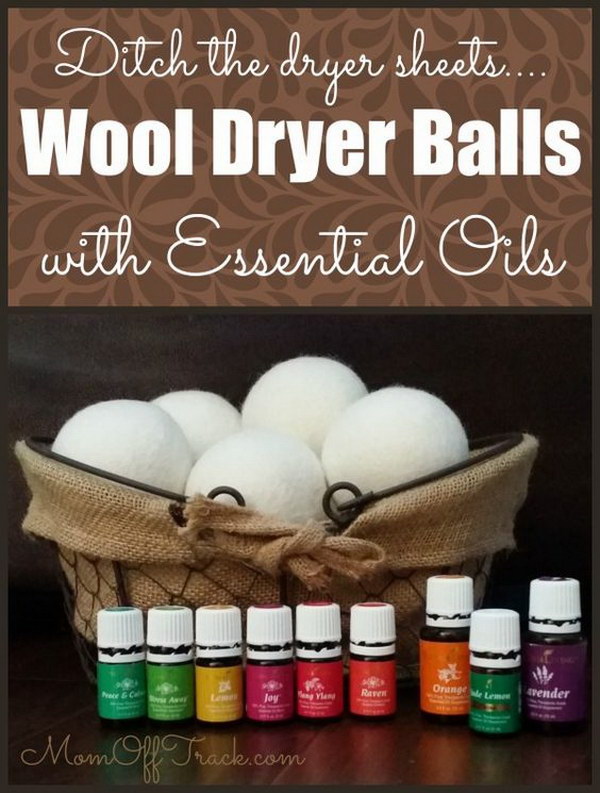 Wool Dryer Balls With Essential Oils. 