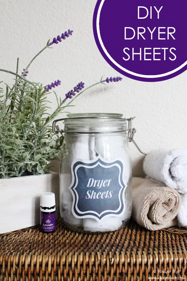 DIY Dryer Sheets with Free Printables. 