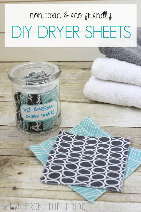 Homemade Non toxic Dryer Sheets. 