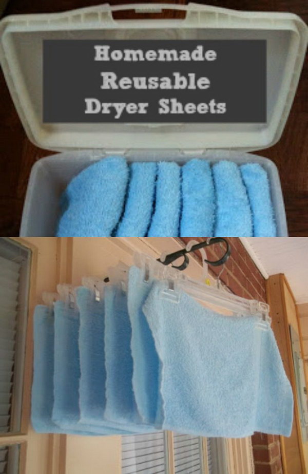 Homemade Reusable Dryer Sheets. 