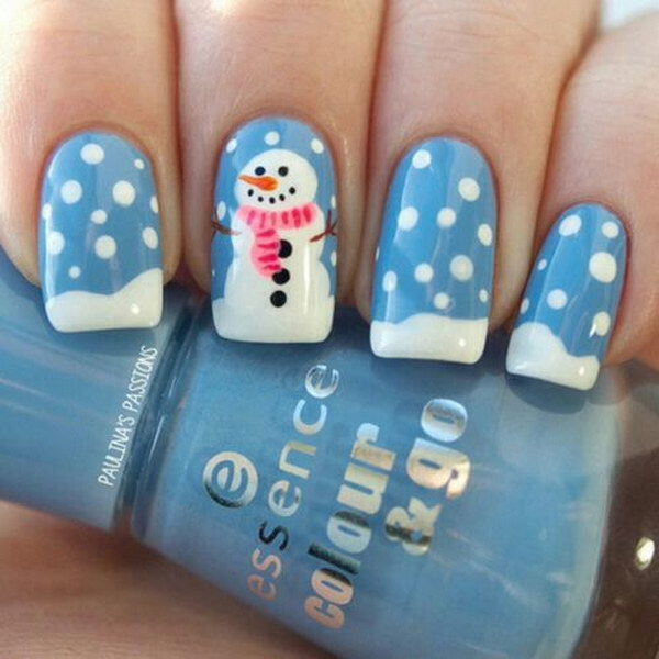 Cute Snowman Nails 