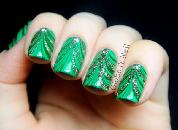 2. Simple Green Nail Design - wide 8