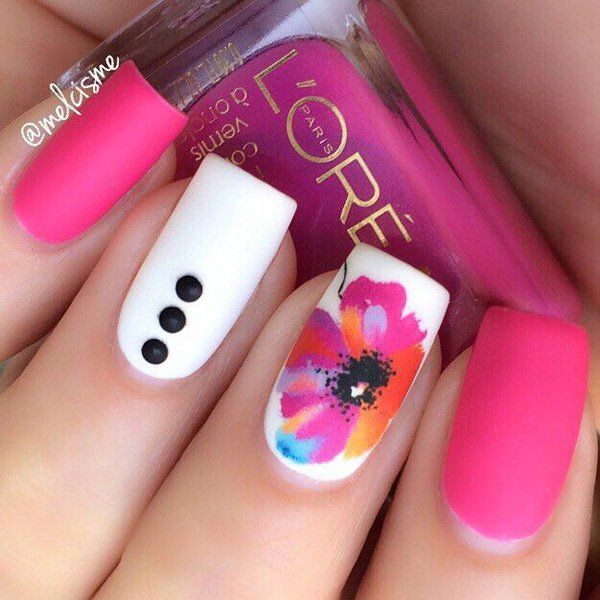 50 Lovely Pink and White Nail Art Designs  Styletic