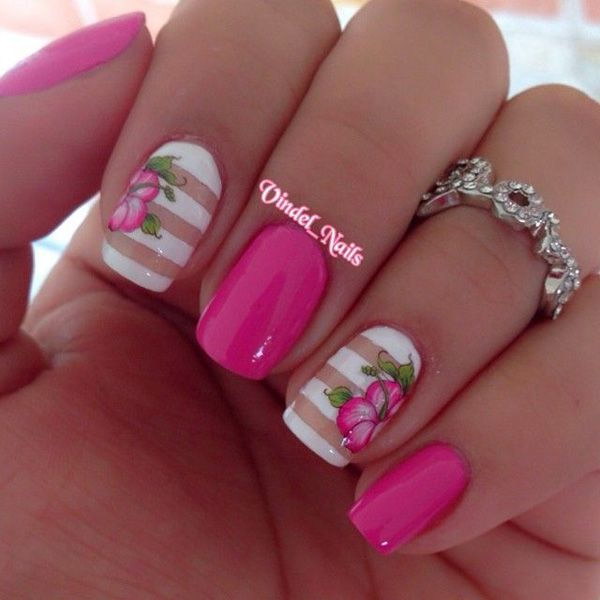 50 Lovely Pink and White Nail Art Designs  Styletic