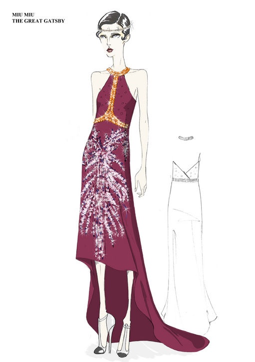 Prada Sketches for The Great Gatsby. 