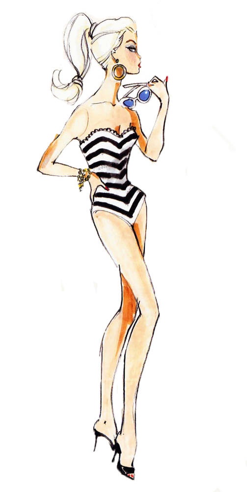 Barbie Fashion Sketch. 