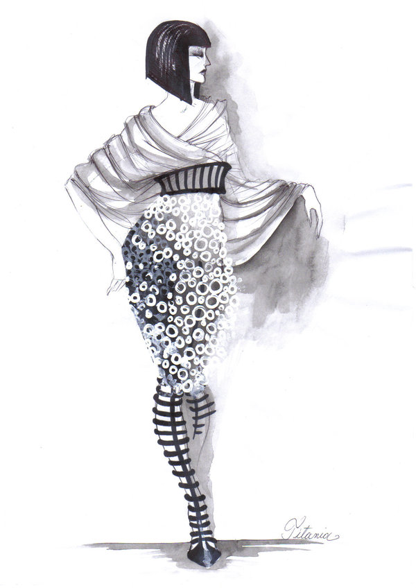 Fashion Sketches by Elke Ines Szilier. 