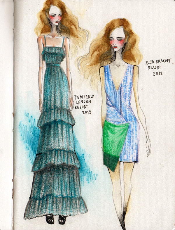 Fashion Sketches by Wa tinee Paleebut. 