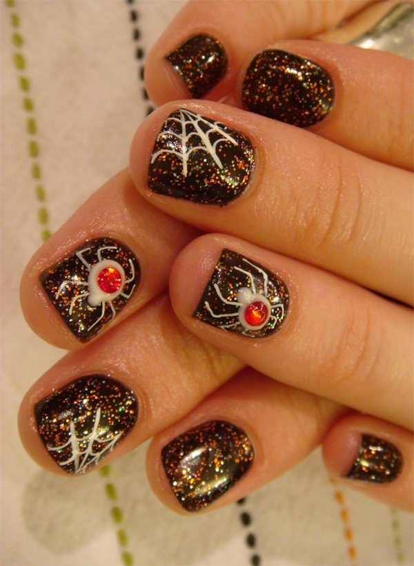 Spider Halloween Nail. Cool Halloween Nail Art which show off your spooky spirit during the freakish festivities. 