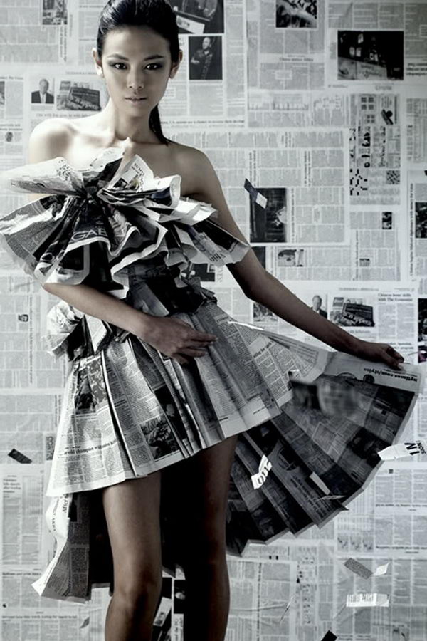 20 Creative Newspaper Craft Fashion Ideas
