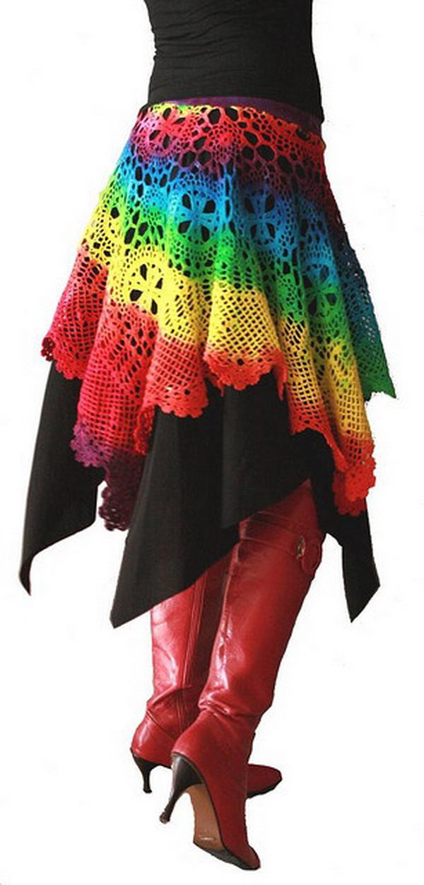 Gorgeous Rainbow Colored Dress. How fashionable for girls to wear a gorgeous and colorful dress. 