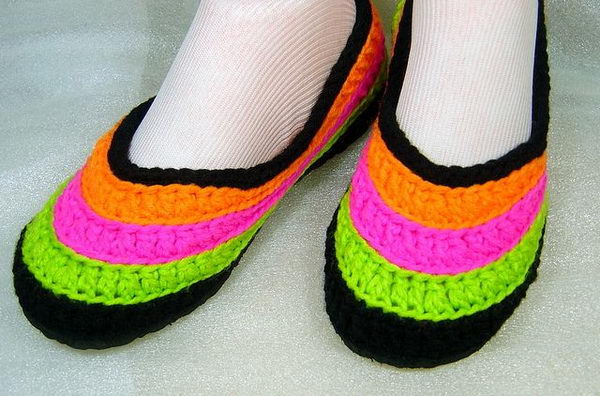 Rainbow Colored Shoes. Colorful and beautiful shoes are always girls' love. 