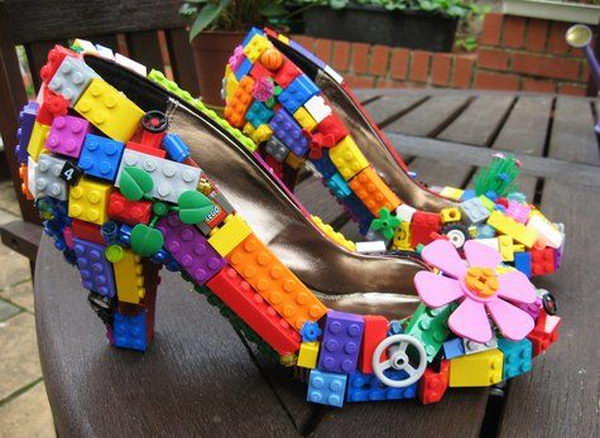 Rainbow Colored Shoes. Colorful and beautiful shoes are always girls' love. 