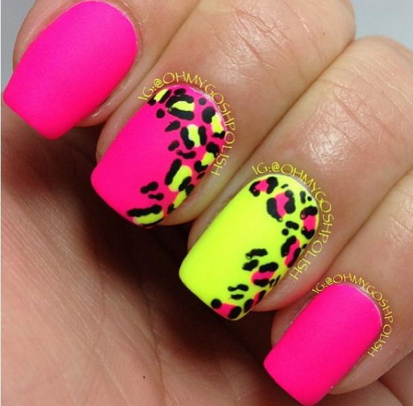 Cheetah or Leopard Nail Art. A great way to express your love for wildlife and leopard or cheetah in particular. 