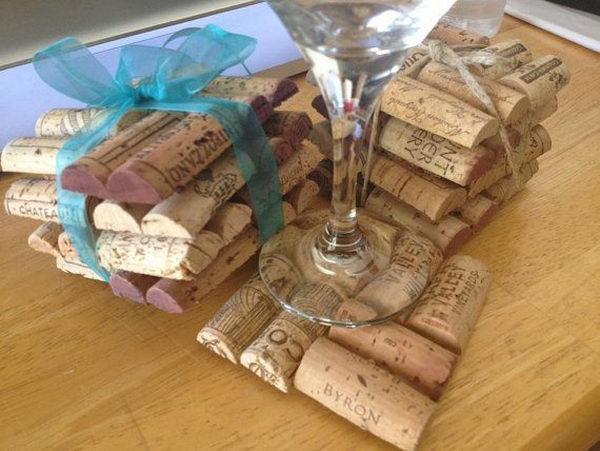 Wine Cork Coasters. 