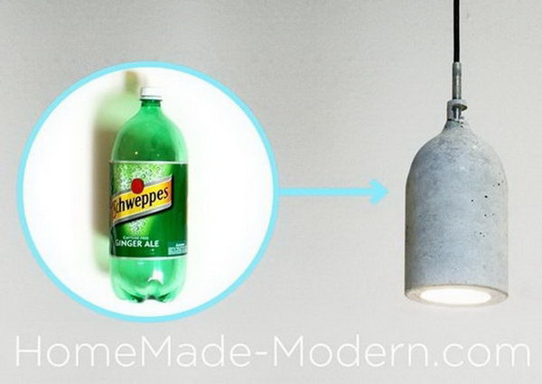 Homemade Concrete Pendant Lamp. Concrete isn’t just for the infrastructure and base of certain buildings. You can use concrete in a variety of DIY projects, and infuse it into everyday products. 
