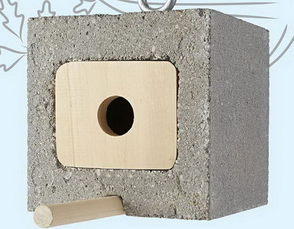 Cinder Block Birdhouse. Concrete isn’t just for the infrastructure and base of certain buildings. You can use concrete in a variety of DIY projects, and infuse it into everyday products. 