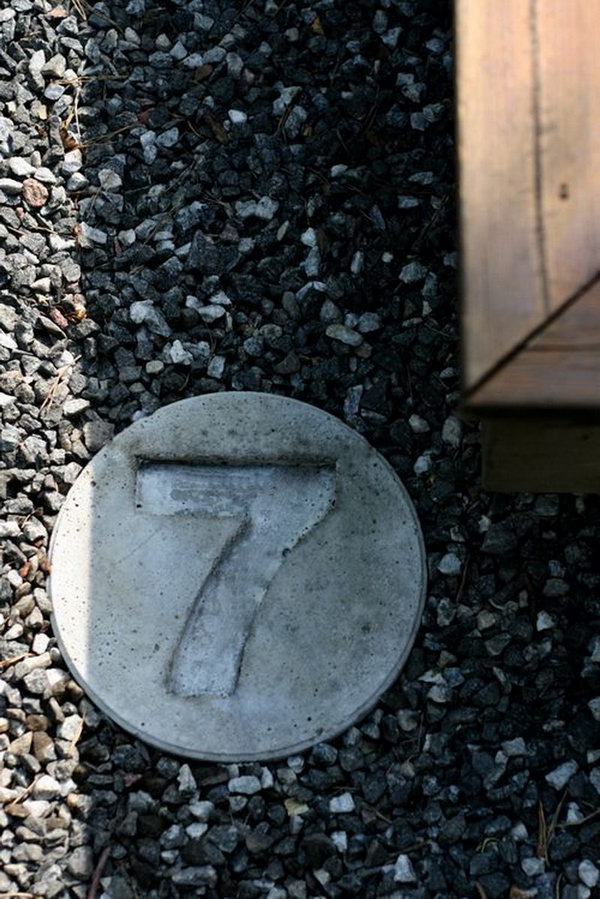 Concrete House Number. Concrete isn’t just for the infrastructure and base of certain buildings. You can use concrete in a variety of DIY projects, and infuse it into everyday products. 