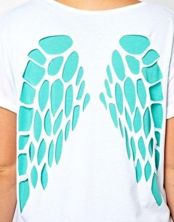 Angel Wings T Shirt Cutting. 