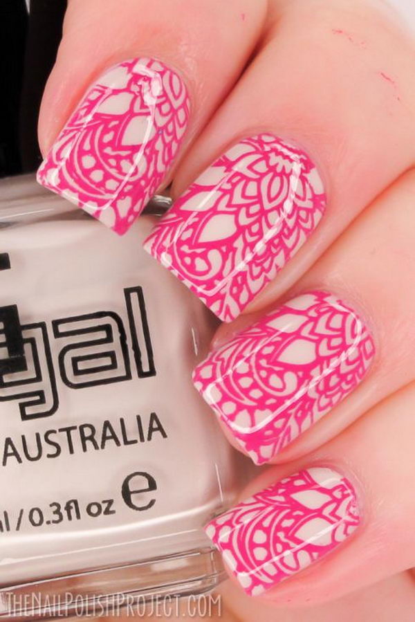 20 Fashionable Lace Nail Art Designs | Styletic