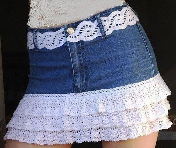 Jeans Shorts Decoration. Decorate your old shorts with colored ropes, wire, buttons or zippers, denim, sequins, silk and lace and what ever you like. It is fun and inspiring to make some creative shorts for yourself. 
