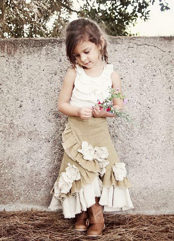 Little Girl Skirt. Do something new today that will be fashionable all summer. 