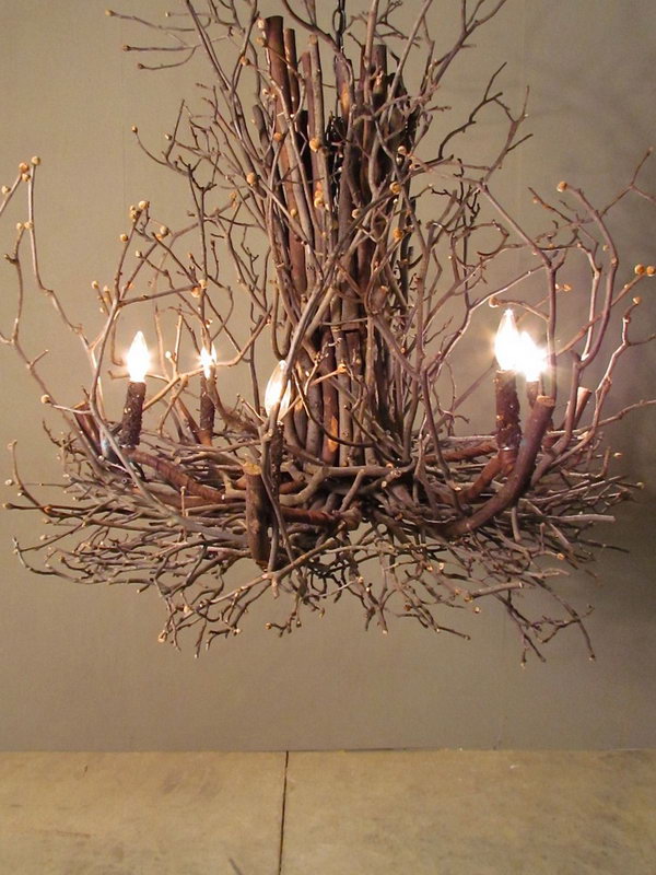 This branch chandelier is a cool way of bringing natural elements into any space. It makes for a more rustic look and brings a feel of autumn to any home. 
