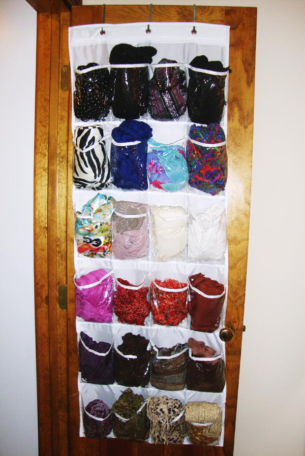 Creative Scarf Storage and Display Ideas. Scarves are not only useful accessories that can be used for warmth against the winter chill. They are also a style statement for scarf fanciers when stored and displayed cleverly. 