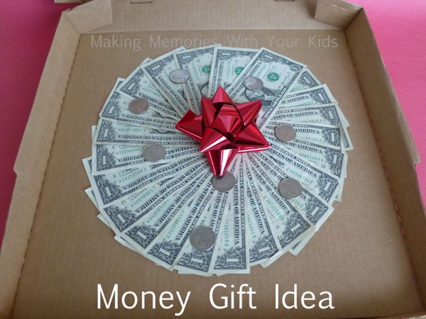Funny Cash Graduation Gift. Everybody loves cash, so does graduate. Send cash in a funny way by securing the money down in a pizza box using glue dots to avoid the money from falling all over the place. It's fantastic to please the graduate with this unique gift. 