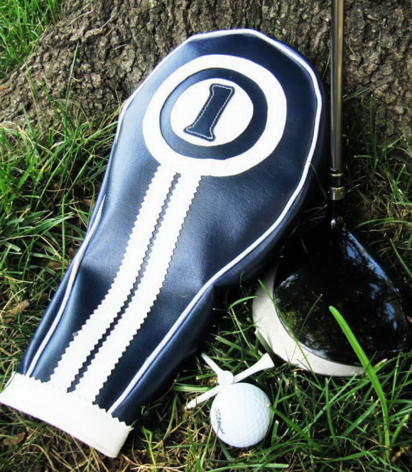 Golf Headcover. It is a perfect gift idea to make a personalized golf headcover for your father or husband if he is a golf lover. 