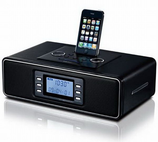 Clock Radio Station. This amazing electronic device features its multiple functions. It can be served as a iPhone dock, an alarm clock as well as a FM tuner. Anyone must adore its versatile functions as well as fantastic outlook. 