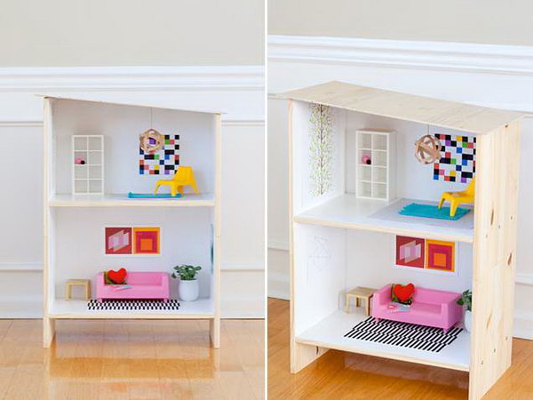 IKEA Dollhouse Hack. Turn a Rast nightstand into a modern dollhouse for your little one's room. Learn how to make it 