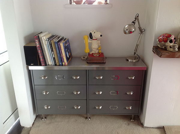 Faux Vintage Steel Sideboard from RAST Chest. See the instructions 