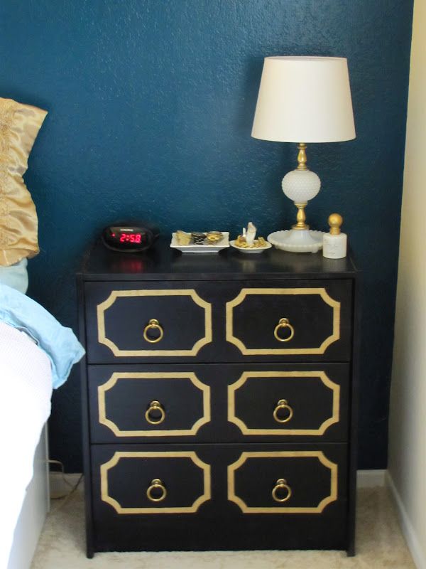 Dorothy Draper Nightstand. Here’s another beautiful IKEA RAST makeover. Check out the detailed instructions 