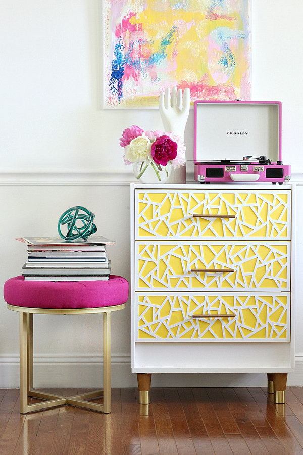 Modern and Bright Ikea Rast Hack for Girls. Here’s a little something for the girls' room, the re vamped Ikea Rast chest. This high style DIY project screams easy. Learn how to make it 