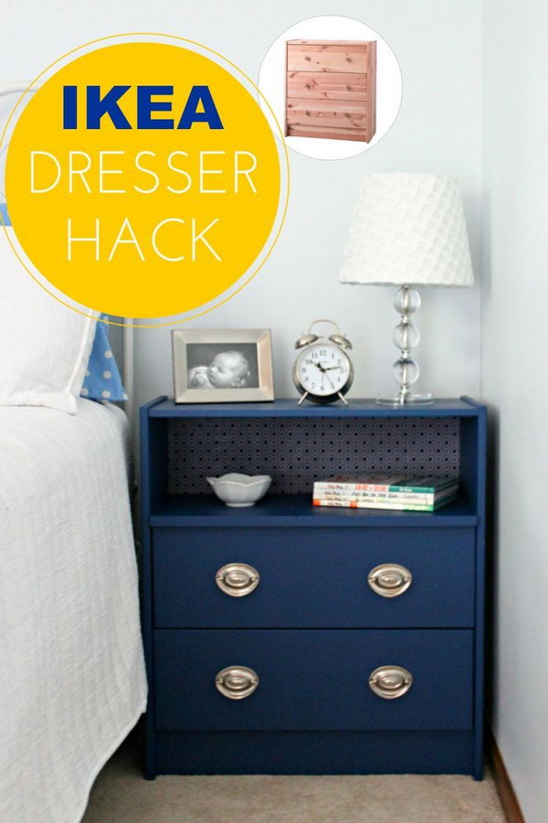 It’s amazing what a little paint and hardware with some creativity will do! This dresser is now a new bed side table that’s perfect for guest bedroom. Check out the tutorial 