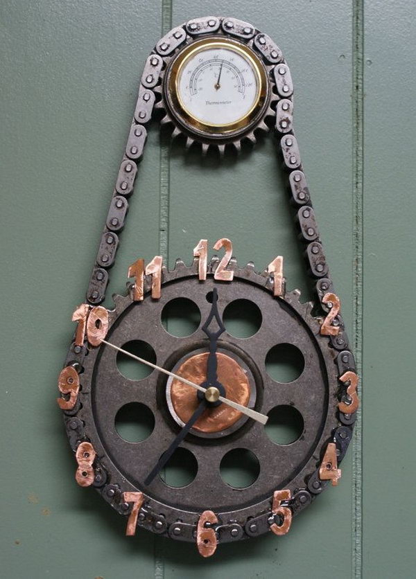 Clocks Made from Repurposed Materials 