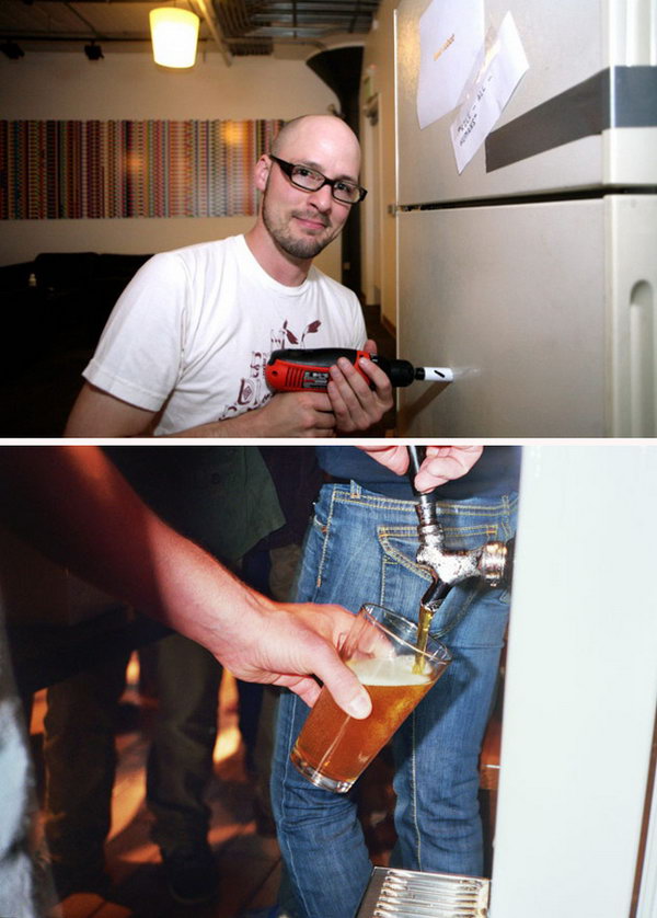 A Kegerator: With Spigot can come out through the wall by the pool, this kegerator is extremely cool. 