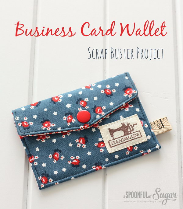 Business Card Wallet. The business card wallet is a handy size  and suitable to store loyalty cards or other small items. Choosing fabrics and adding tags and trims. They are really fun to make. See how to do it 