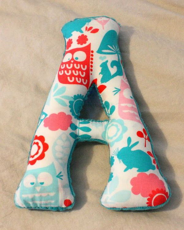 Letter Pillows. This letter pillow looks very pretty and adorable. Love it very much. You can also make some in any letter as you like. 