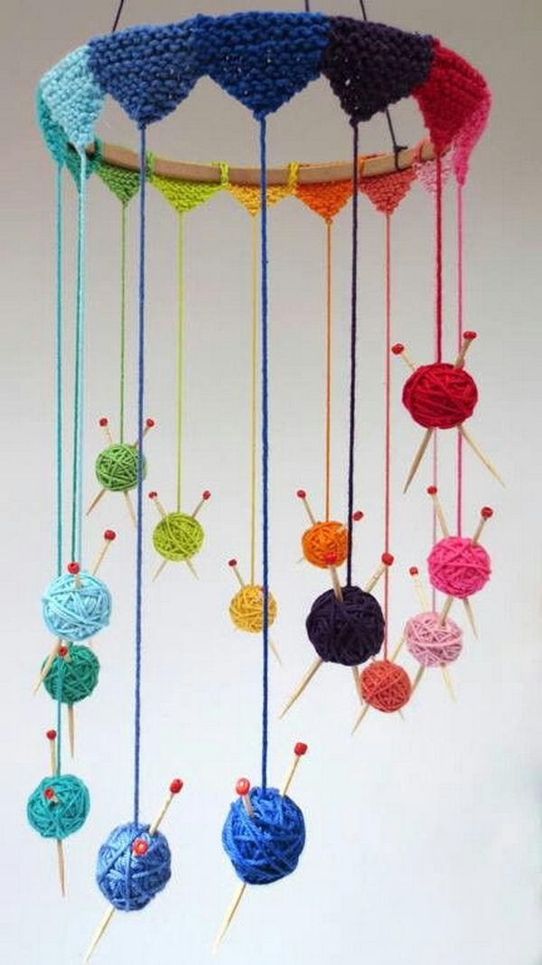 Knitting Wind Chime. Get the instructions 