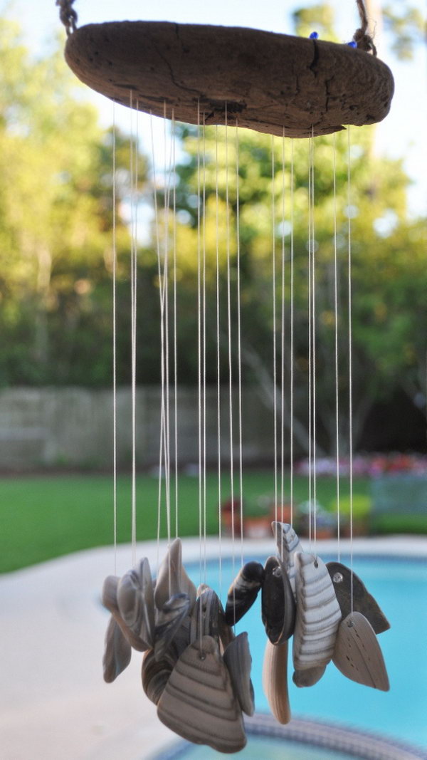 Sea Shells Wind Chime. Get the tutorial 