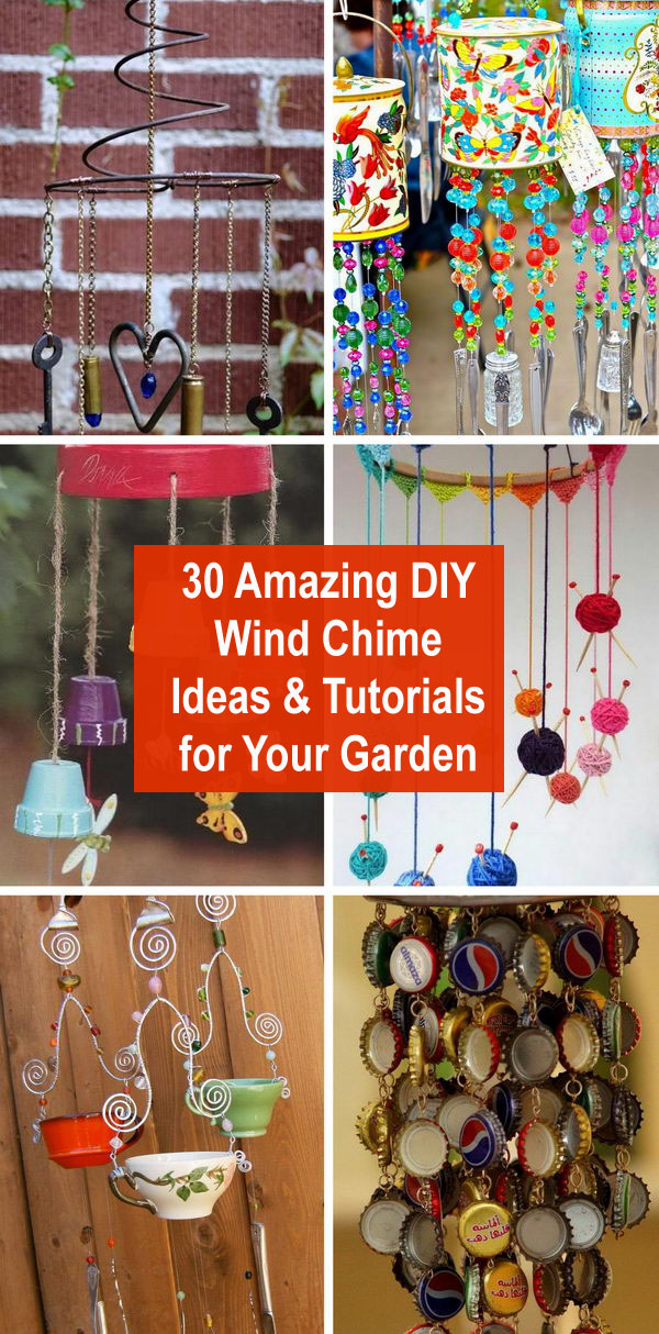 Amazing DIY Wind Chime Ideas & Tutorials for Your Garden. 