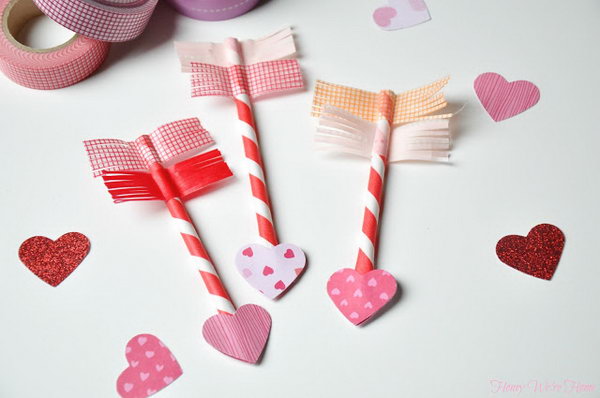 Paper Straw and Washi Tape Arrows. See the tutorial 