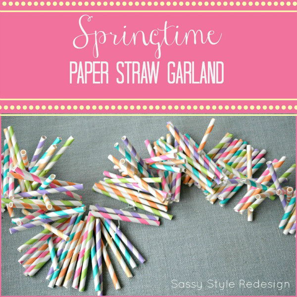 DIY Paper Straw Garland. Get the tutorial 