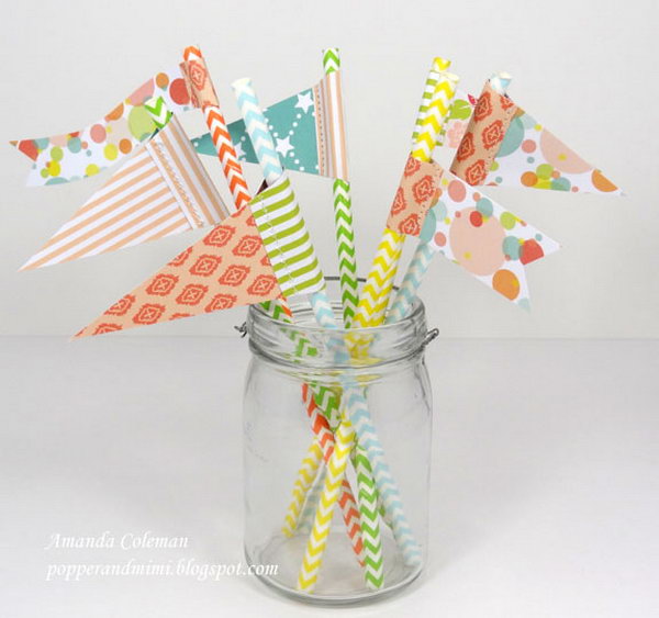 Paper Straw Flags. See the steps 