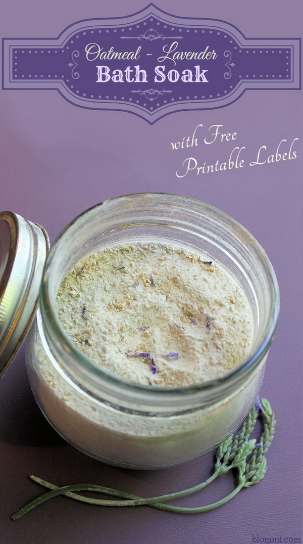 Oatmeal and Lavender Bath Soak Recipe. 