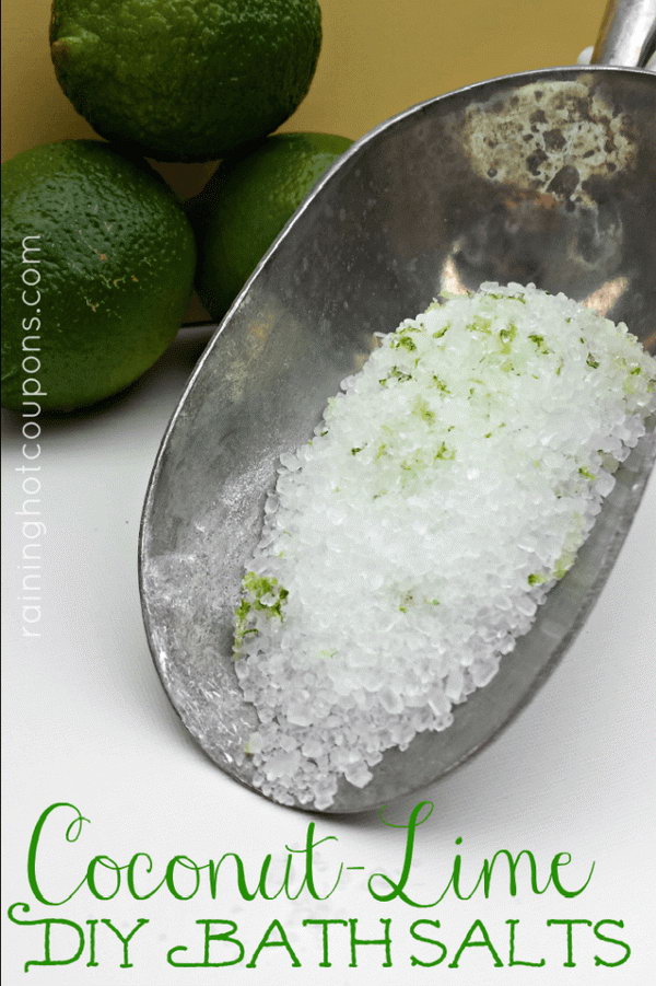Coconut Lime DIY Bath Salts. 